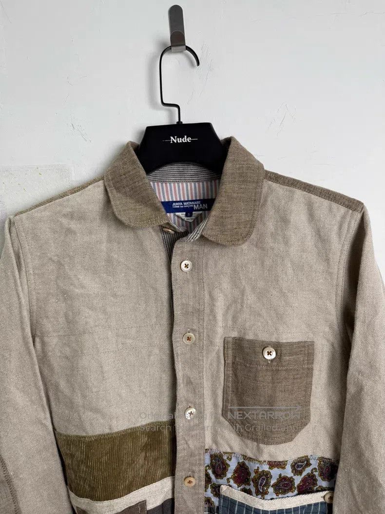 Junya Watanabe Junya Watanabe Patchwork Linen Jacket Shirt Size US S / EU 44-46 / 1 - 4 Thumbnail