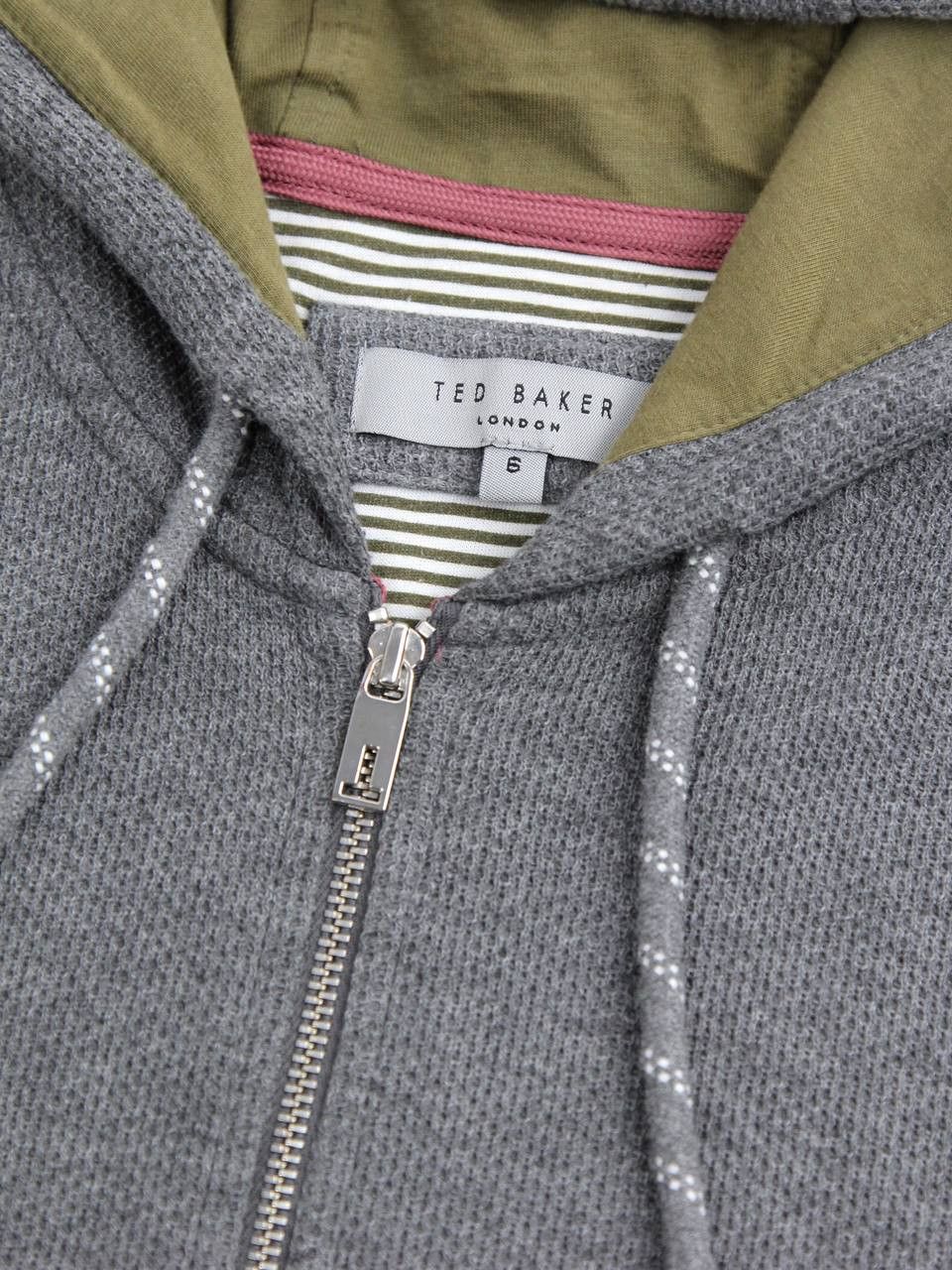 Ted Baker TED BAKER Knitted lightweight hoodie with zipper Size US XXL / EU 58 / 5 - 9 Thumbnail