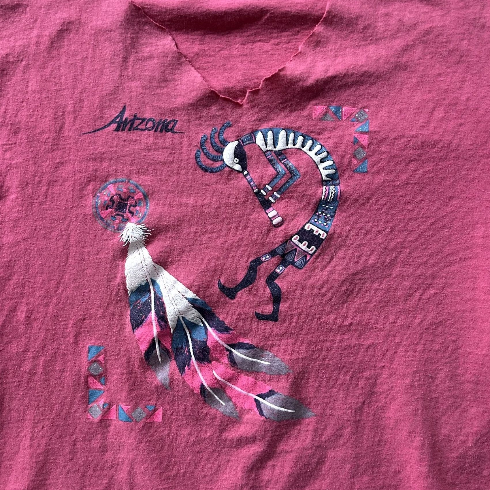 Vintage VINTAGE Arizona Kokopelli Shirt Mens Medium Pink Southwestern Tee T-Shirt Size US M / EU 48-50 / 2 - 2 Thumbnail