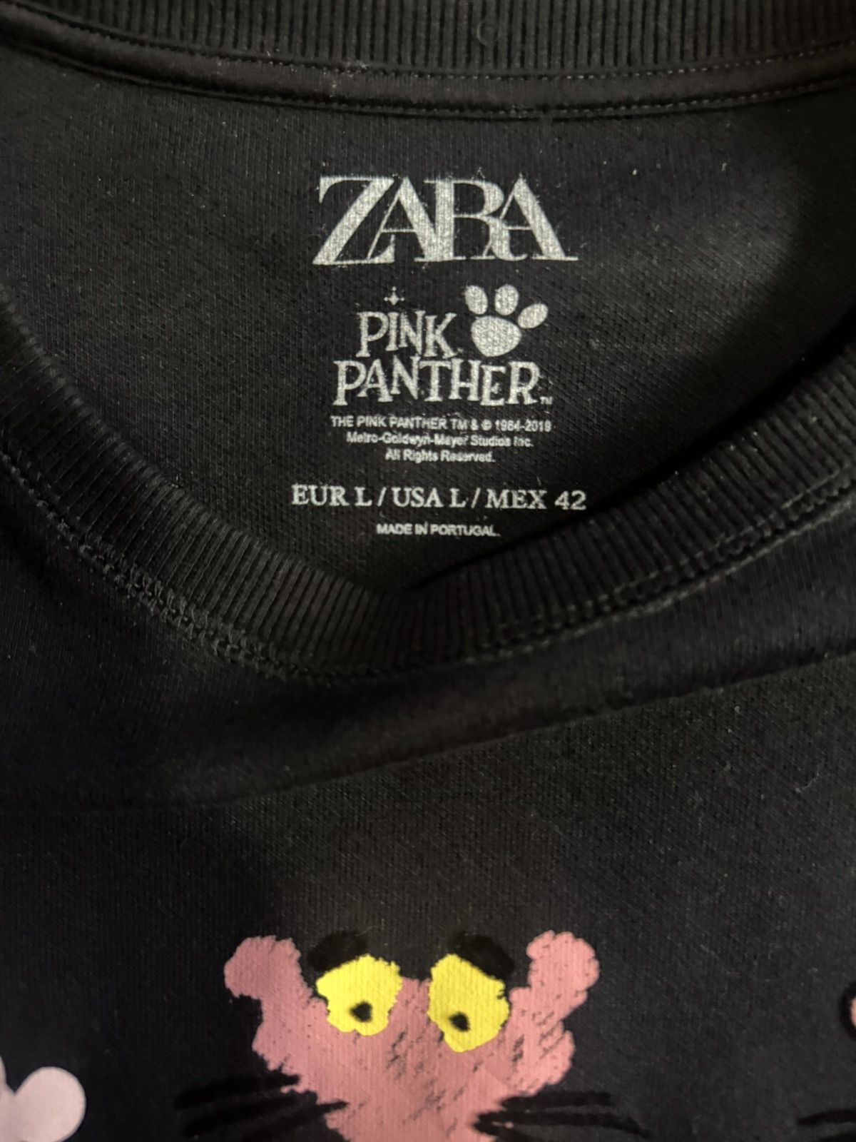 Zara Zara Men’s Pink Panther Sweater Size US L / EU 52-54 / 3 - 3 Thumbnail