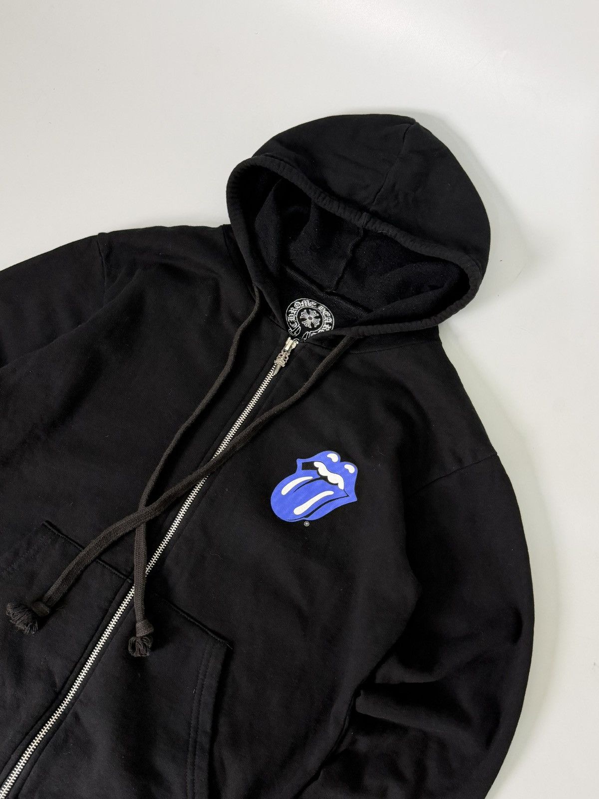 Chrome Hearts × The Rolling Stones Chrome Hearts Rolling Stone Blue Tongue Horseshoe Hoodie Size US M / EU 48-50 / 2 - 4 Thumbnail
