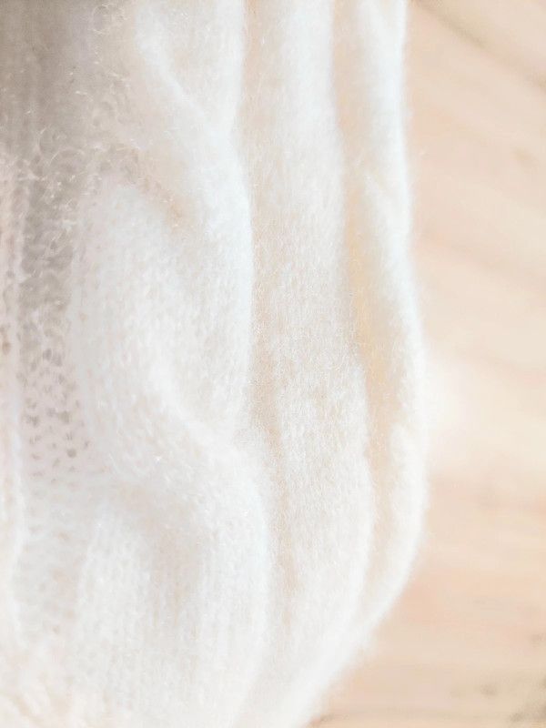 Zara 100% cashmere sweater jumper ecru thick weave u-neck vintage Size M / US 6-8 / IT 42-44 - 10 Thumbnail