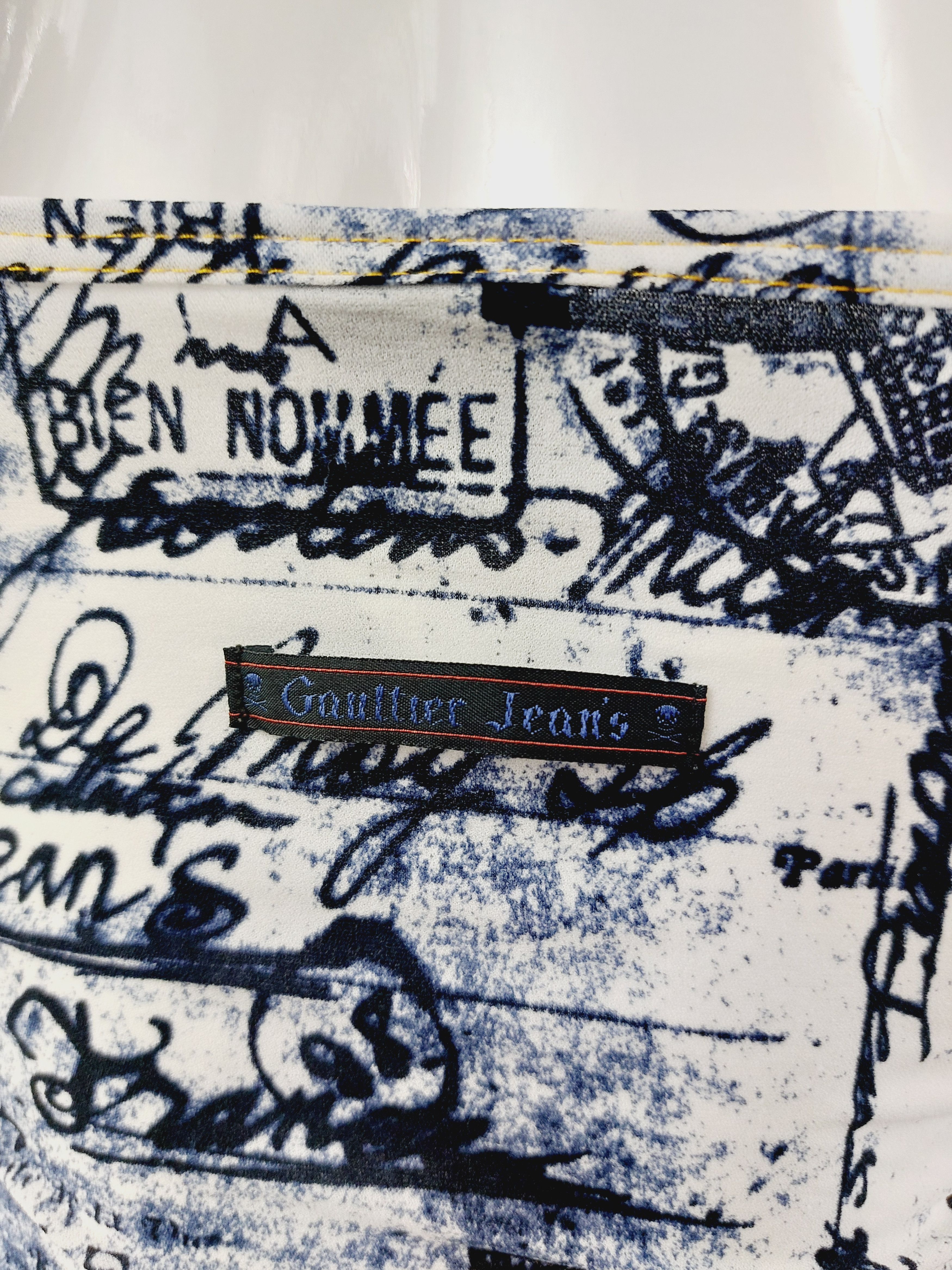 Jean Paul Gaultier Jean Paul Gaultier Stamp Letter Postcard Blue Maxi dress Size M / US 6-8 / IT 42-44 - 11 Thumbnail