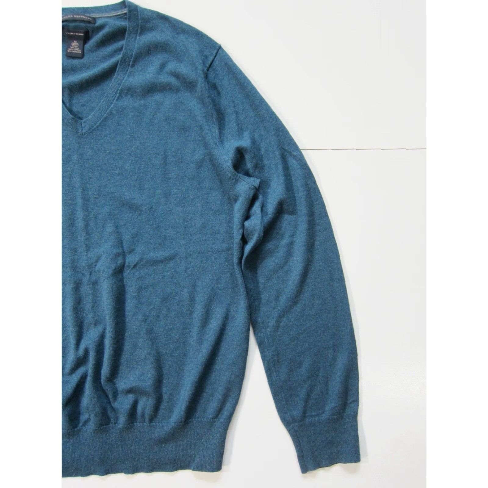 Banana Republic Banana Republic Green Silk Cashmere Luxury Blend V-Neck Sweater Men Size Medium Size US M / EU 48-50 / 2 - 5 Thumbnail