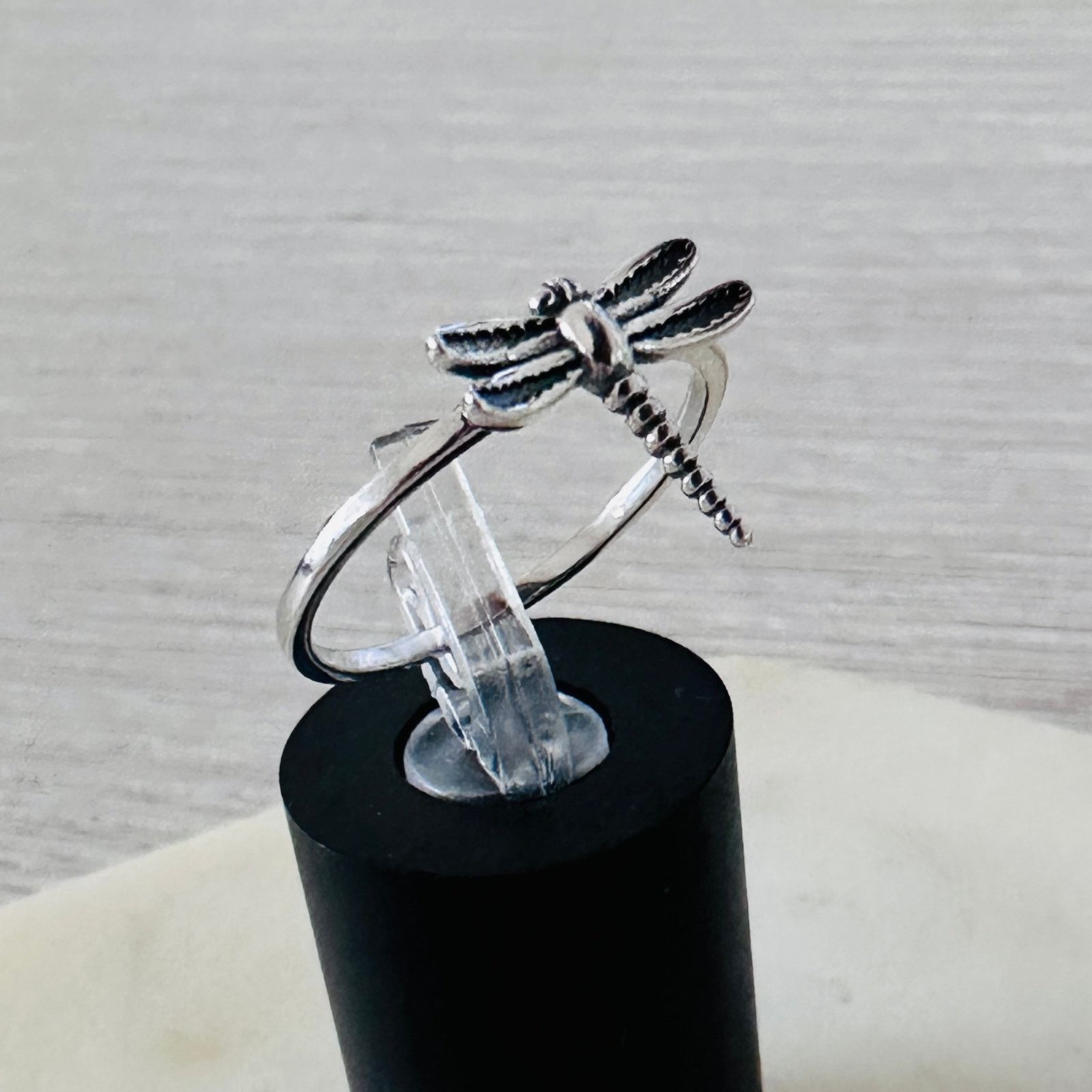 The Unbranded Brand Sterling Silver Dainty Dragonfly Ring Size ONE SIZE - 4 Thumbnail