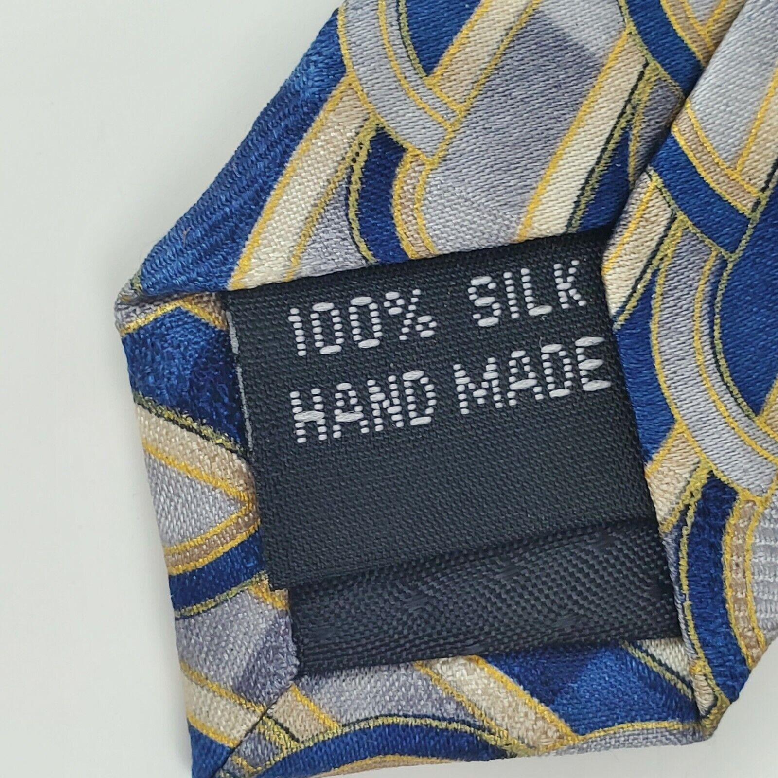 Pierre Cardin Pierre Cardin Blue SIlver Silk Geometric Tie Classic Size ONE SIZE - 4 Thumbnail