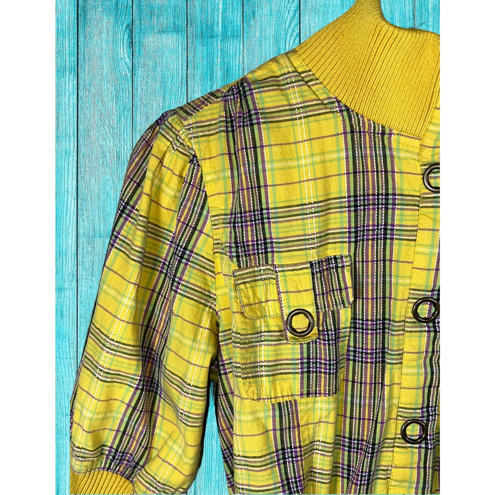 Forever 21 Forever 21 Yellow Button Jacket Blazer Size L / US 10 / IT 46 - 6 Thumbnail