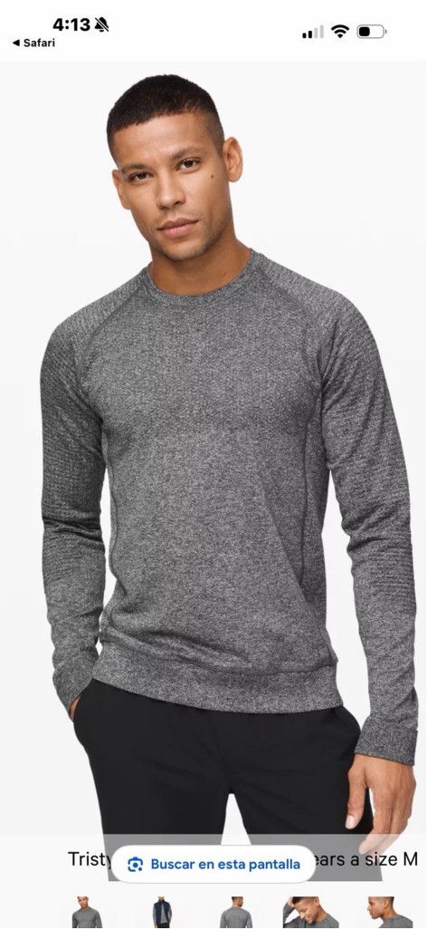 Lululemon LULULEMON ENGINEERED WARMTH LONG SLEEVE CREW GREY SIZE XL Size US XL / EU 56 / 4 - 6 Thumbnail