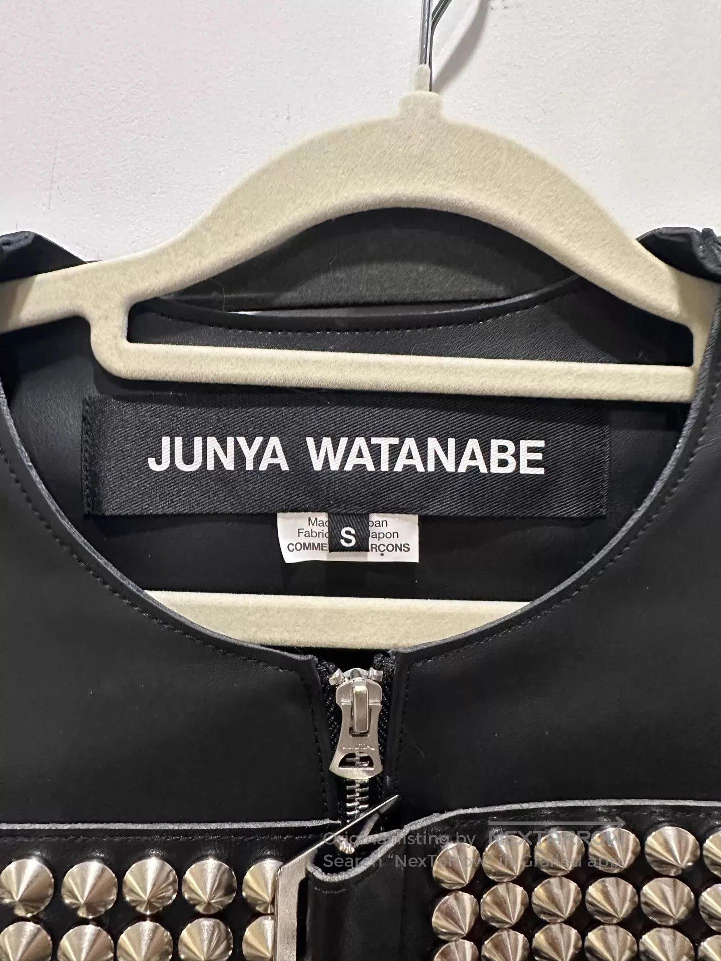 Junya Watanabe Black Studded Leather Vest with Buckle Detail. Size US S / EU 44-46 / 1 - 2 Thumbnail