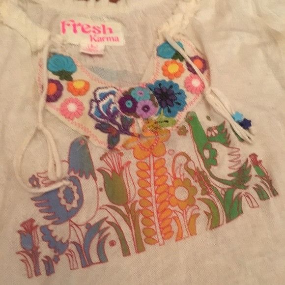 Other Fresh Karma cream graphic Sweater Shirt Top Size L / US 10 / IT 46 - 7 Thumbnail
