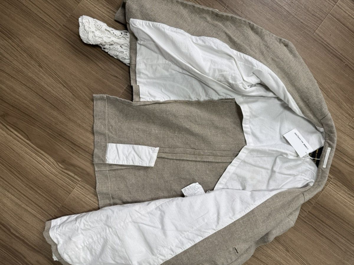 Comme des Garcons Comme des Garçons SS26 Deconstructed Lace Panel Linen Blazer Size US S / EU 44-46 / 1 - 15 Thumbnail