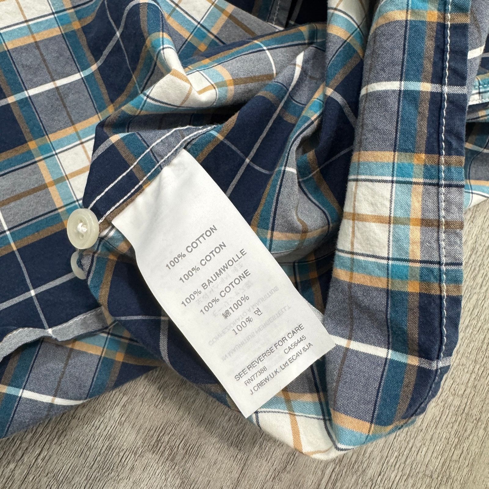 J.Crew J Crew Button Down Shirt Men's Large Blue Plaid Preppy Size US L / EU 52-54 / 3 - 5 Thumbnail