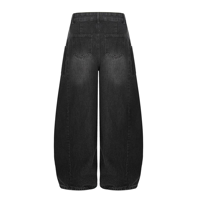 Vintage American retro distressed patchwork curved jeans for men Size US 32 / EU 48 - 2 Thumbnail