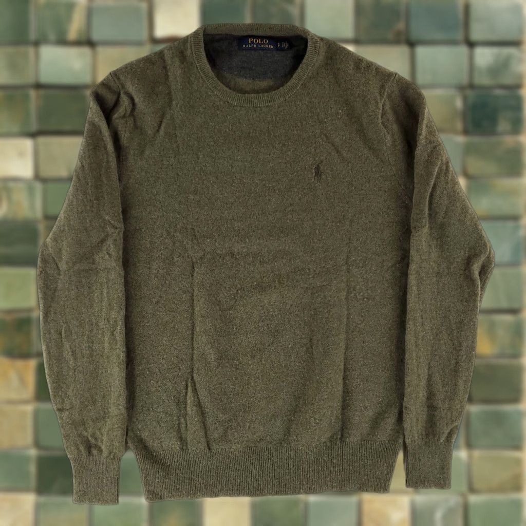 Polo Ralph Lauren Polo Ralph Lauren Sweater Green 100% Wool Crew Neck Mens S Crewneck Pullover Shirt? Size US S / EU 44-46 / 1 - 1 Thumbnail