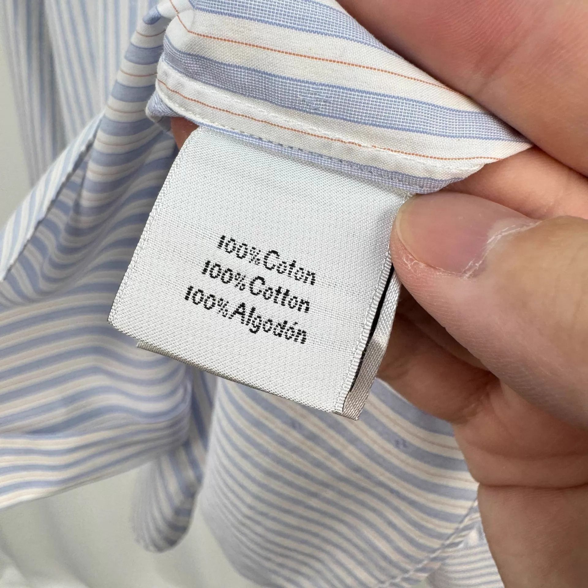 Hermes Hermes H Monogram Stripe Shirt 40 95New Collar-Yellowing Size US M / EU 48-50 / 2 - 7 Thumbnail