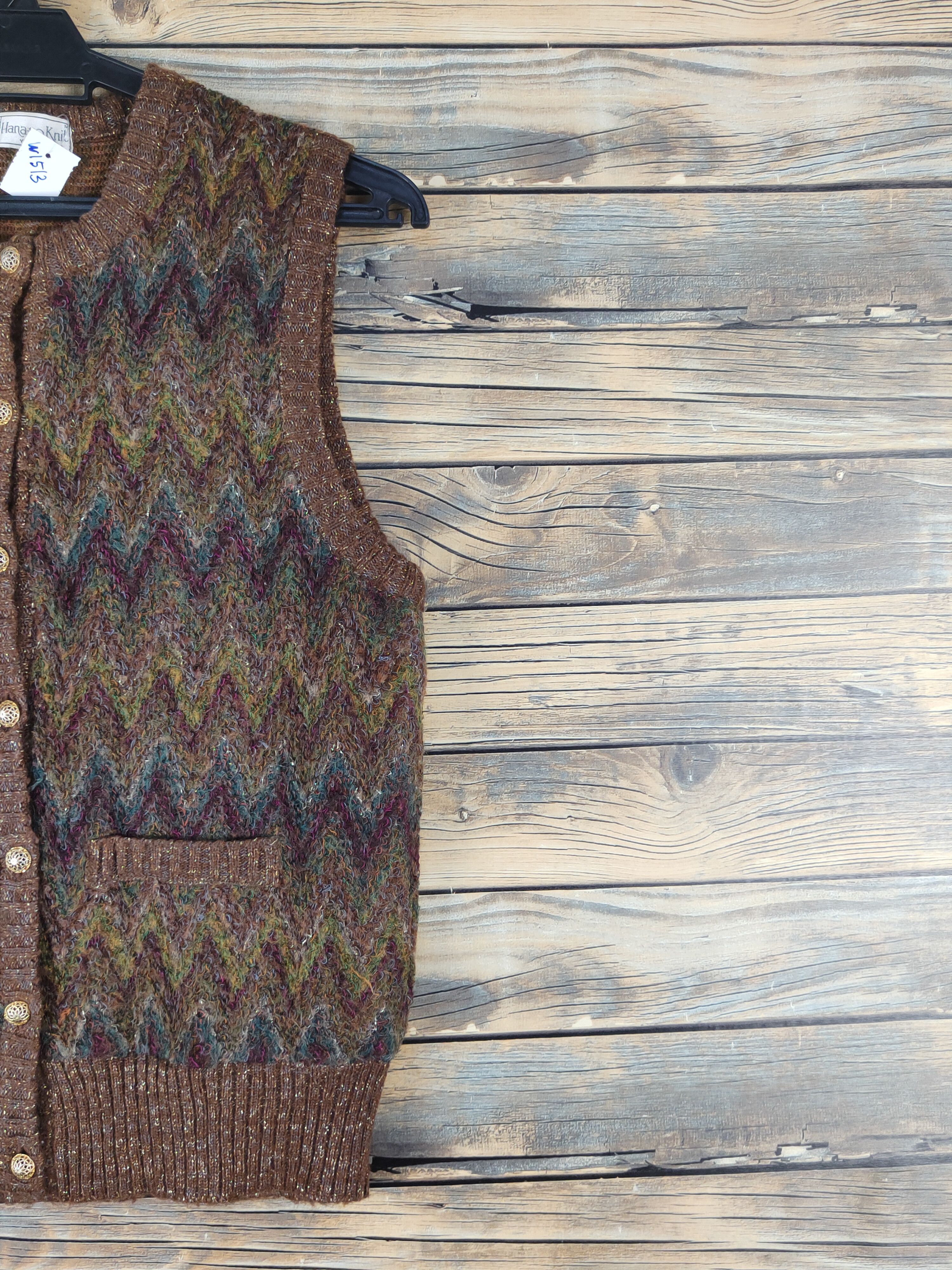 Japanese Brand × Vintage Hana-no Knit Dark Brown vintage mohair Knitwear Vests #W1513 Size XS / US 0-2 / IT 36-38 - 5 Thumbnail
