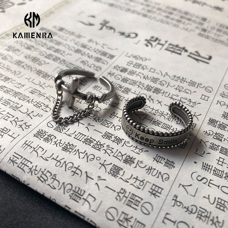 Jewelry Punk Jewelry Rings Open Size Chrome Ring (Size 7-13) Size ONE SIZE - 2 Thumbnail