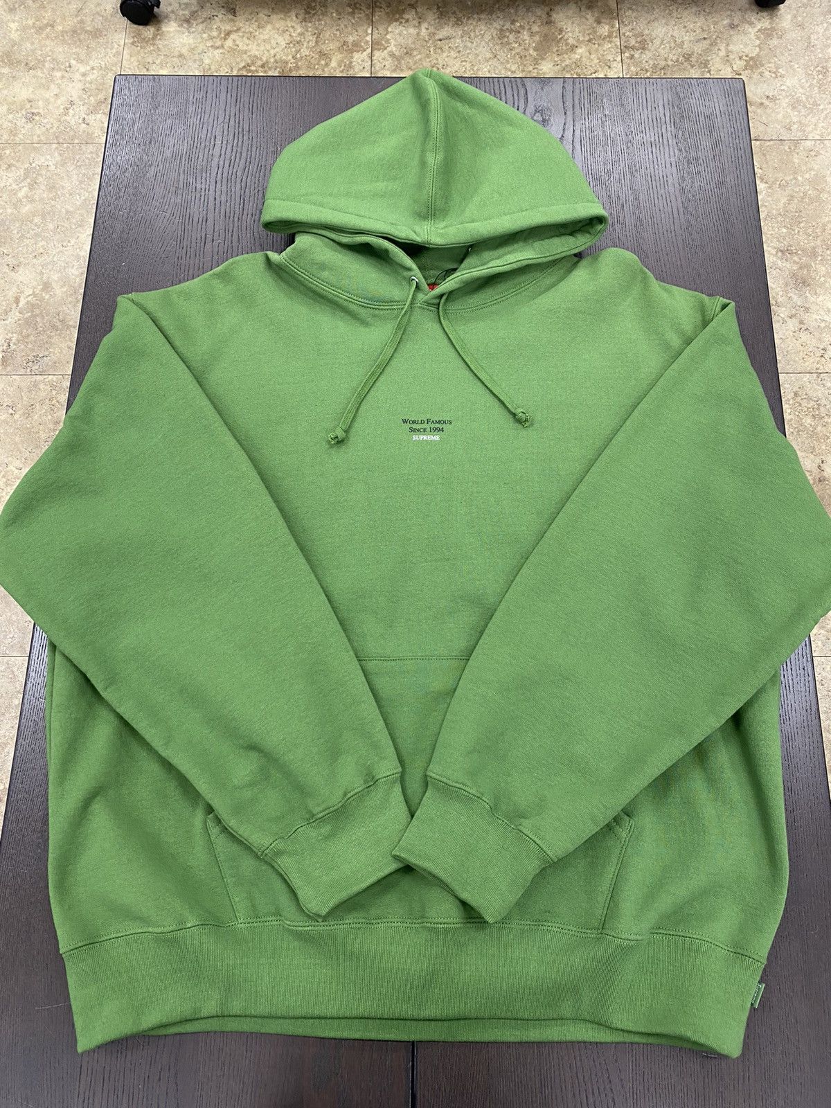 Supreme Supreme World Famous Micro Hoodie Green Size US XL / EU 56 / 4 - 1 Thumbnail