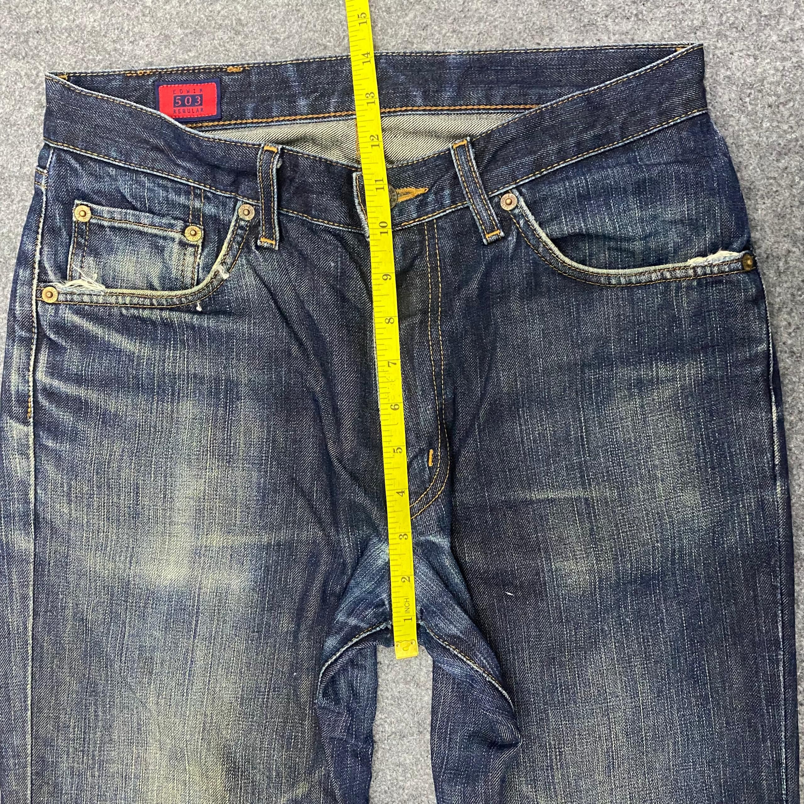 Edwin 💥Best Offer💥Vintage Edwin 503 Distressed Denim Size US 31 - 8 Thumbnail