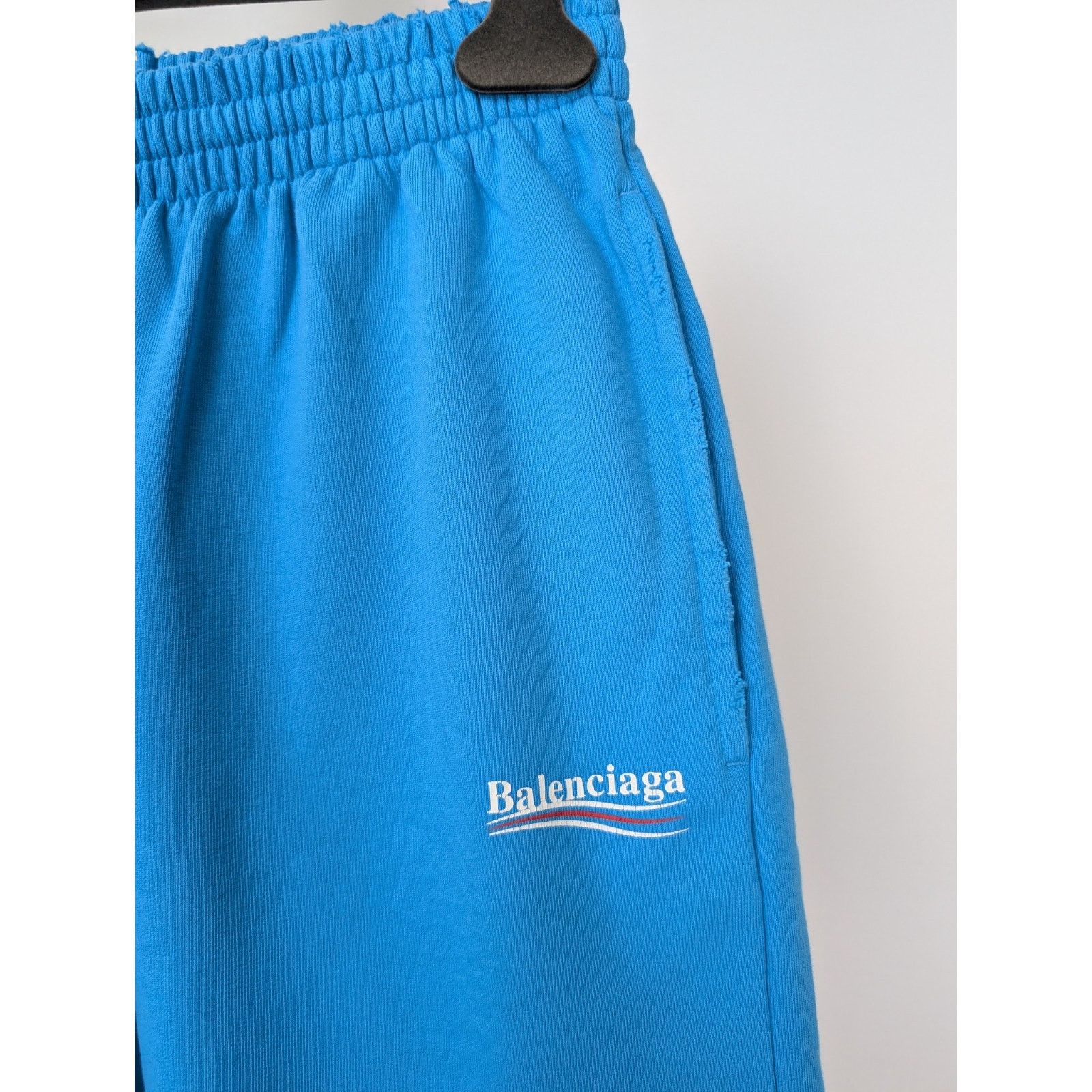 Balenciaga o1rshd1 Q:2 / Pol Camp Crack Print Med Moll Shorts in Blue Size US 32 / EU 48 - 5 Thumbnail