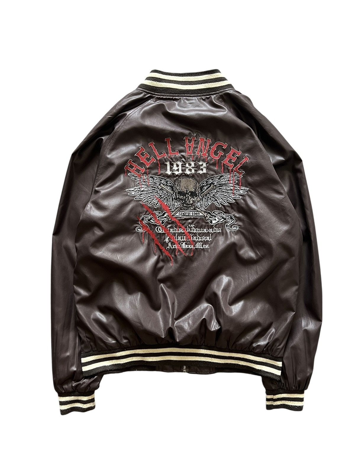 Japanese Brand Third Row 🇯🇵 ‘Hell Angel” Embroidered Skull Souvenier Jacket Size US M / EU 48-50 / 2 - 14 Thumbnail