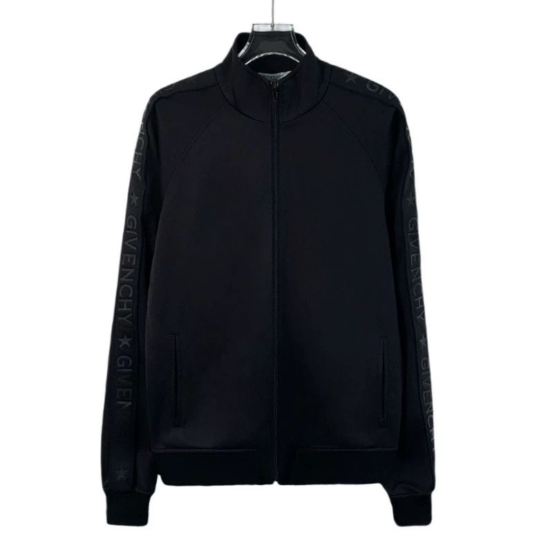 Givenchy Givenchy Size42 Black Side Logo Letter Stand Collar Jacket Size US M / EU 48-50 / 2 - 1 Thumbnail