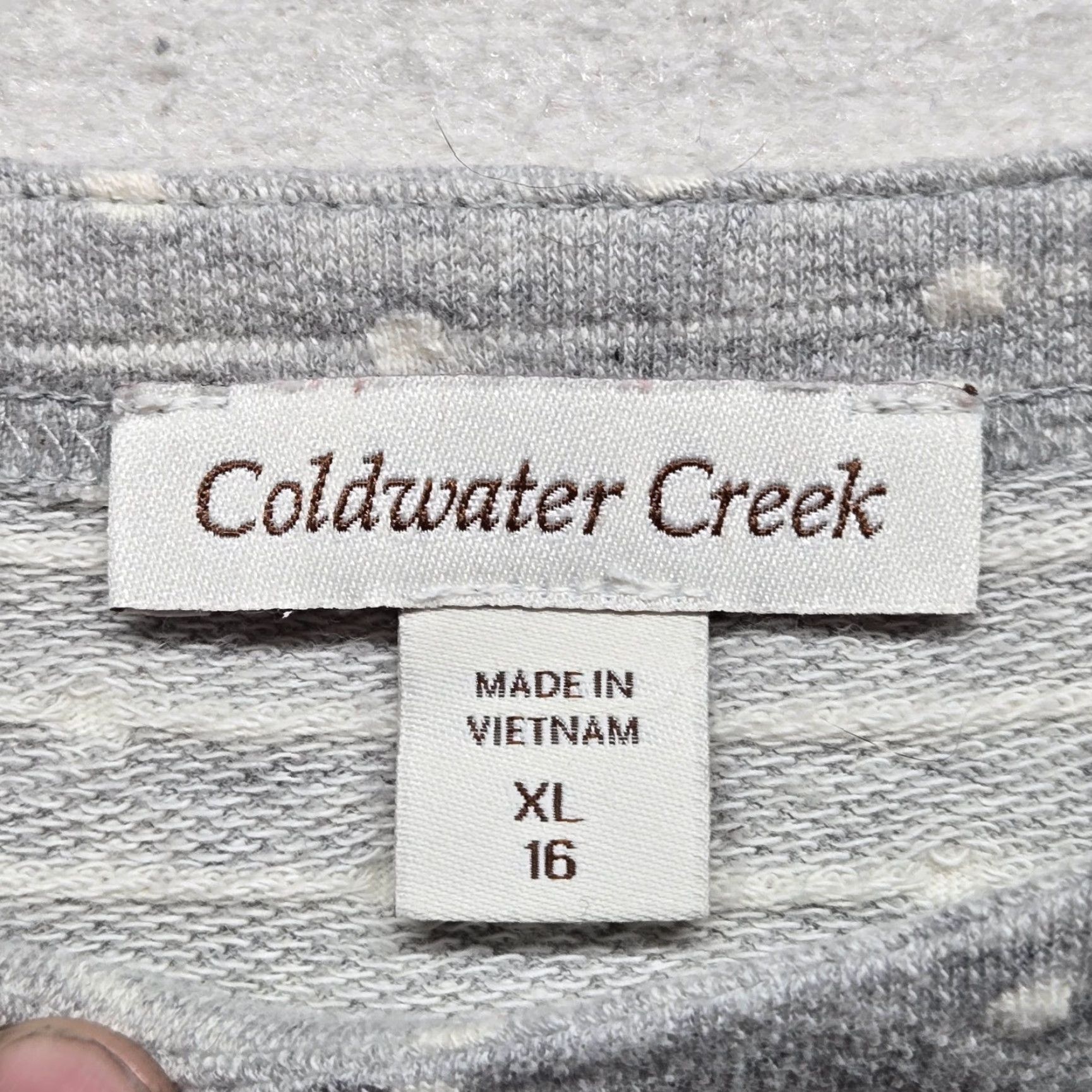 Coldwater Creek Coldwater Creek Pokka Dot Grey Long Sleeve Lightweight Pullover Sweater Women XL Size XL / US 12-14 / IT 48-50 - 3 Thumbnail