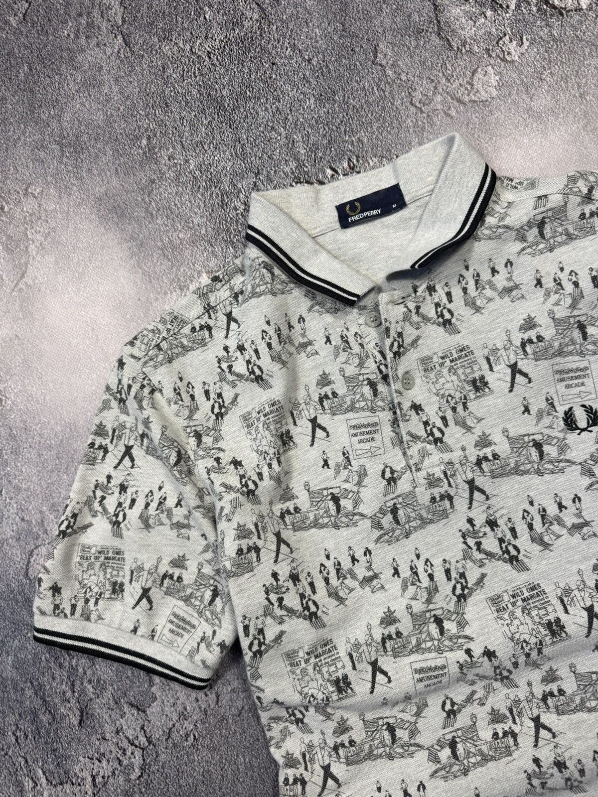 Fred Perry Fred Perry Margate Beach Graphic Polo Rare Collector's Piece Size US M / EU 48-50 / 2 - 2 Thumbnail