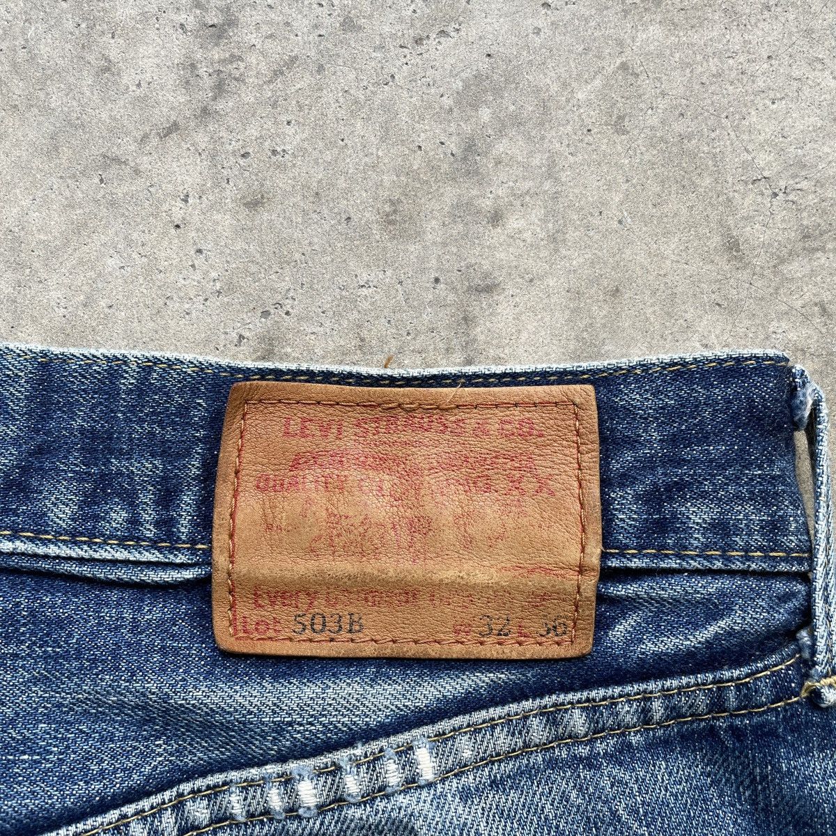 Levi's Vintage Levi’s 503 Big E Ripped Jeans Selvedge Denim Pants Size US 31 - 11 Thumbnail
