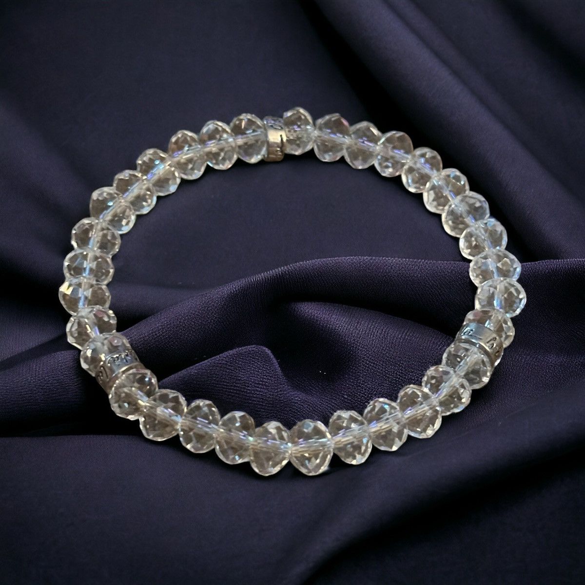 Other Cookie Lee clear faceted crystal bead stretch bracelet Size ONE SIZE - 1 Thumbnail