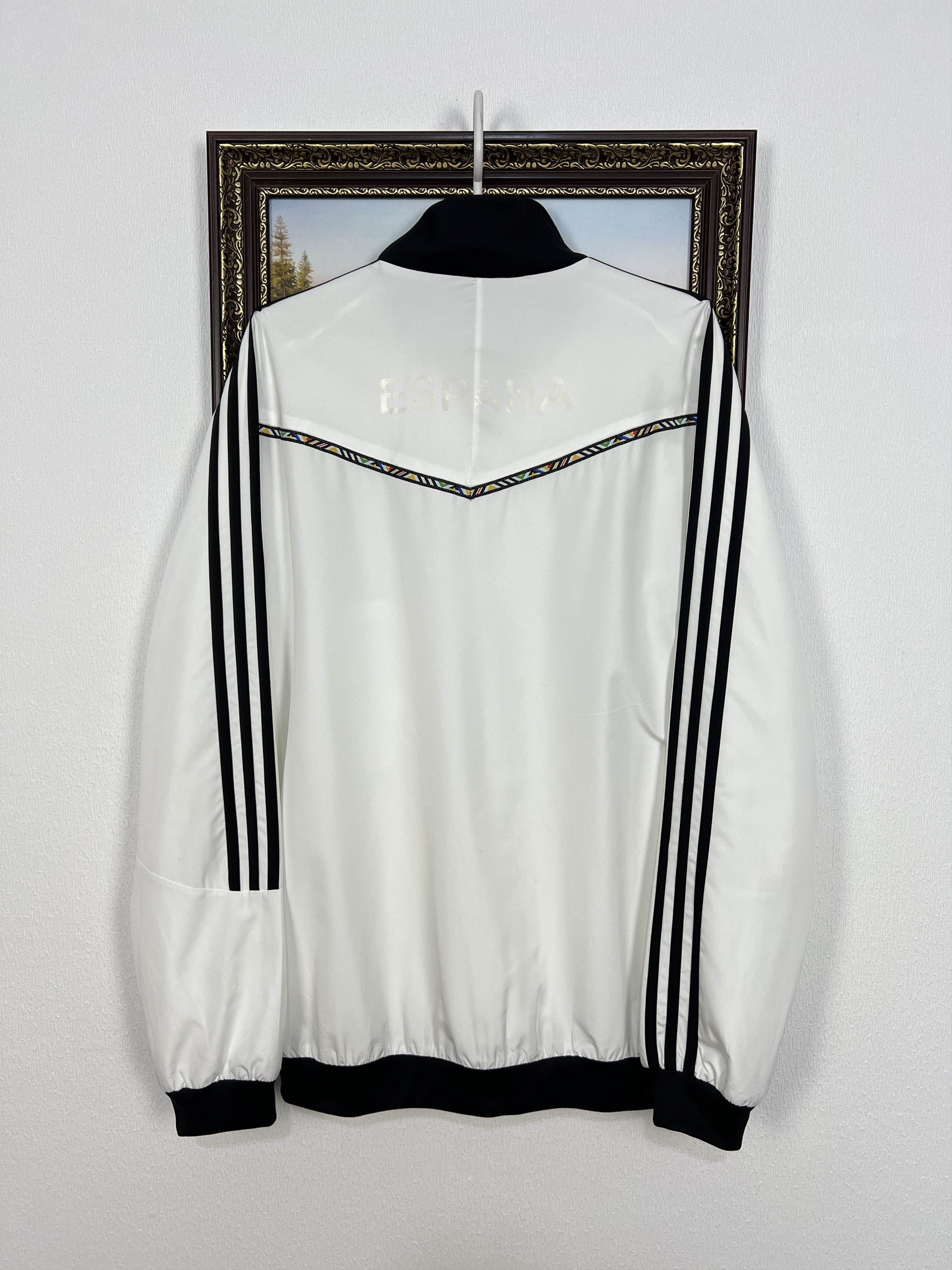 Adidas Vintage Adidas Spain White Football Jacket Soccer Track Top Size US M / EU 48-50 / 2 - 14 Thumbnail