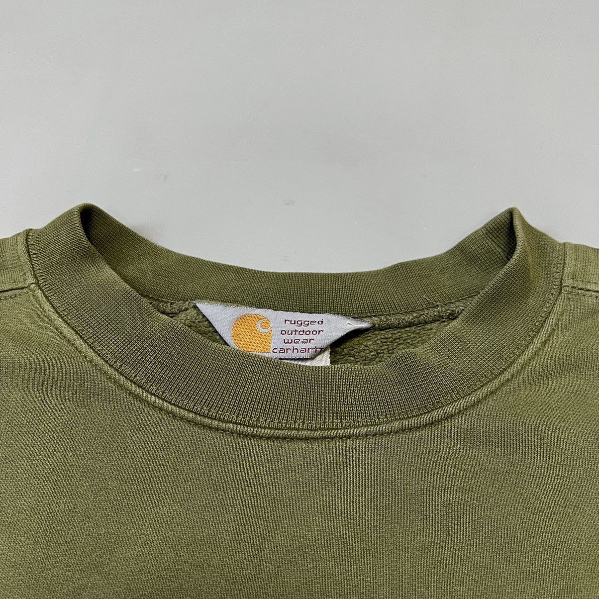 Carhartt × Carhartt Wip × Vintage Vintage Carhartt sweatshirt khaki big logo y2k Size US L / EU 52-54 / 3 - 6 Thumbnail