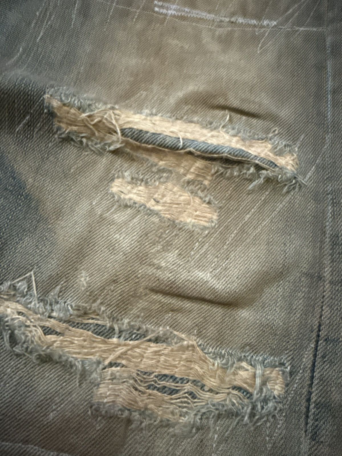 Edwin Vintage Edwin 505 Mud Wash Distressed Repaired Loose Jeans Size US 32 / EU 48 - 9 Thumbnail