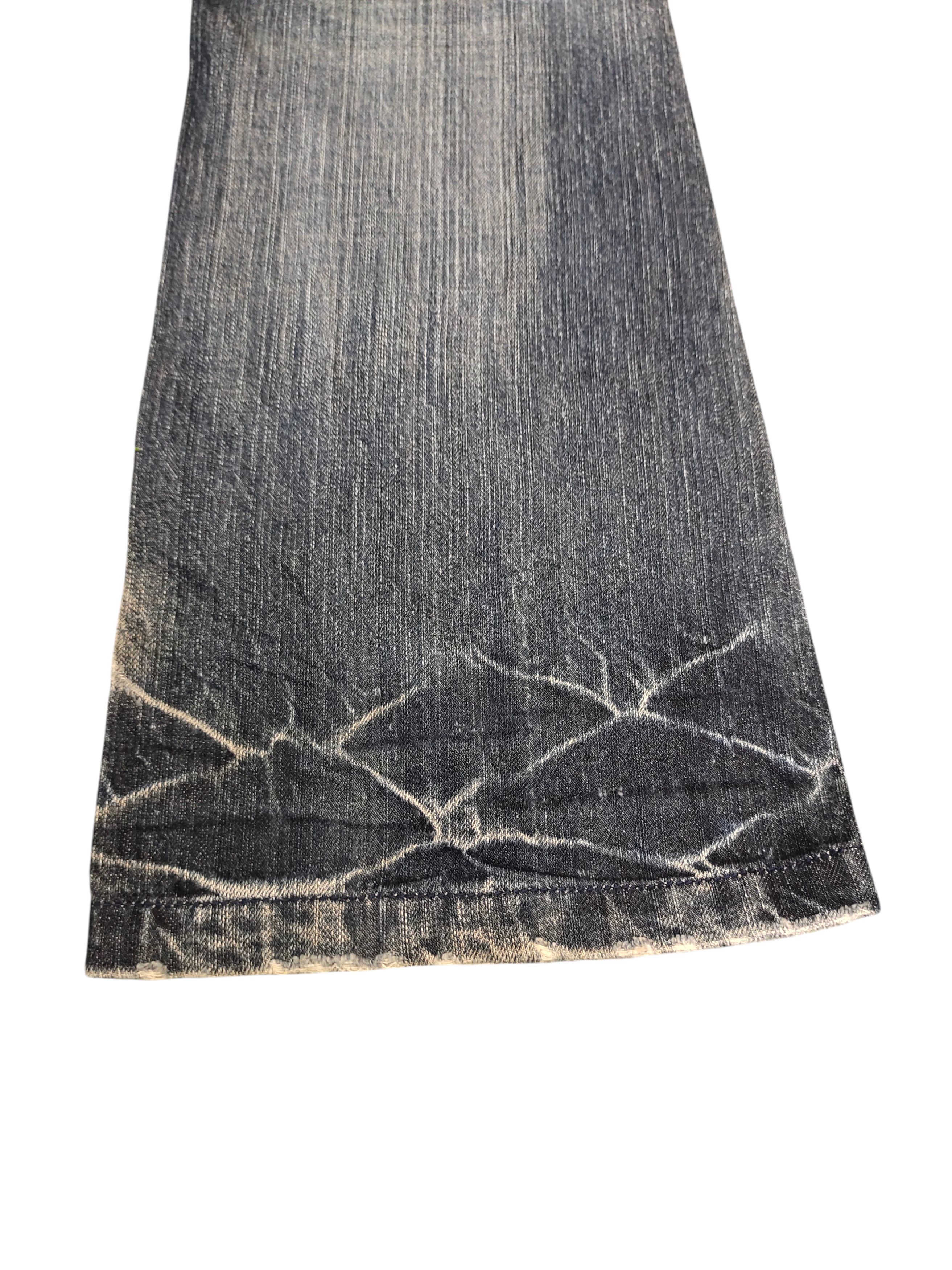 Le Grande Bleu (L.G.B.) Flare Jeans True Brit Embroidered Denim Bootcut Low Rise Size US 30 / EU 46 - 6 Thumbnail