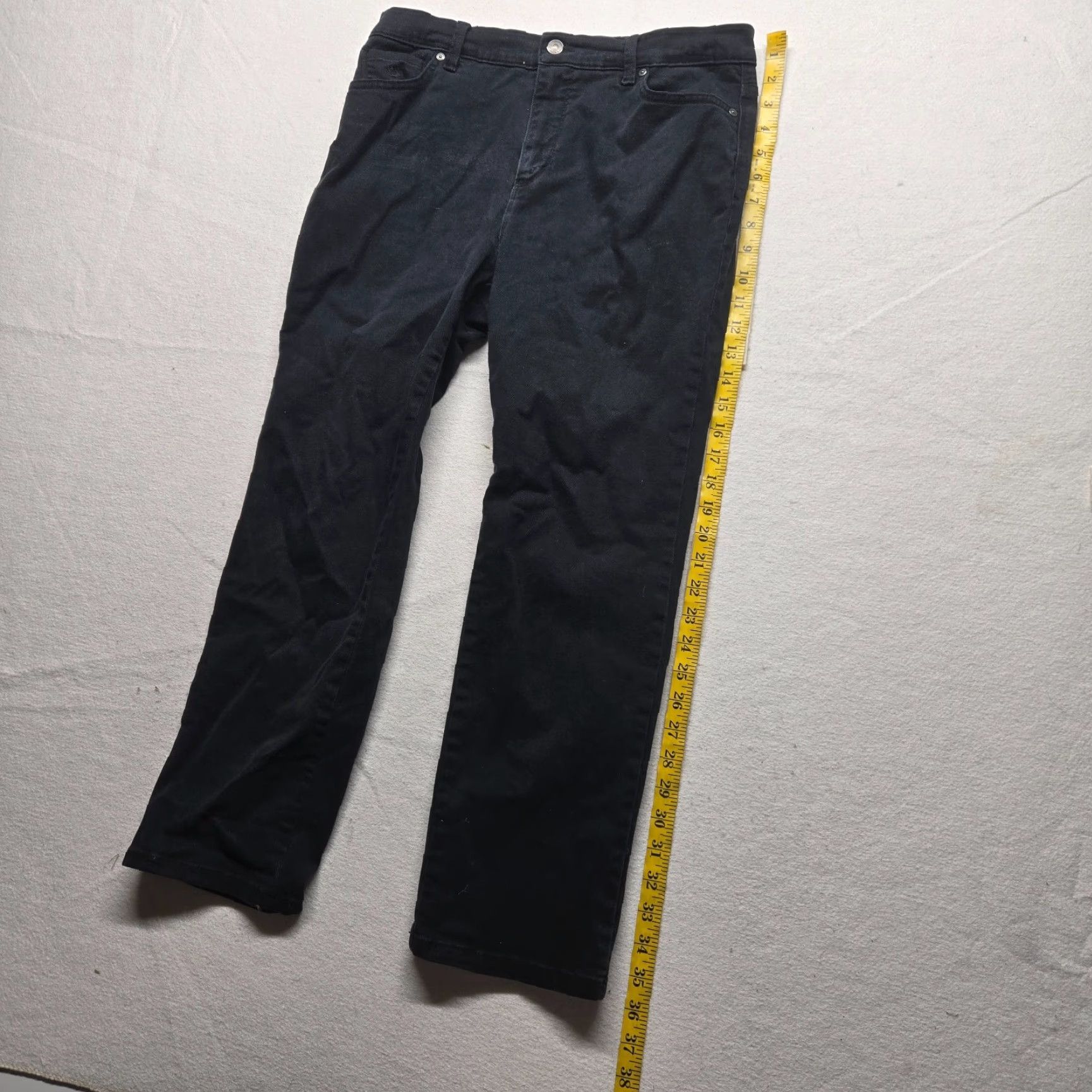 Gloria Vanderbilt Gloria Vanderbilt Amanda Mid Rise Stretch Jeans Women 10P Black Dark Wash Size 32" / US 10 / IT 46 - 7 Thumbnail
