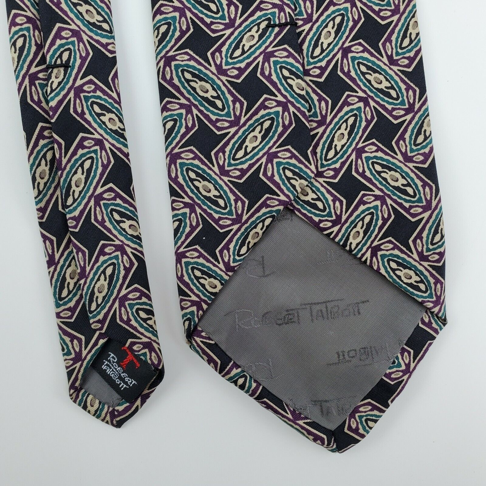 Robert Talbott Robert Talbot Carmel Valley Black Geometric Silk Tie USA Cla Size ONE SIZE - 6 Thumbnail
