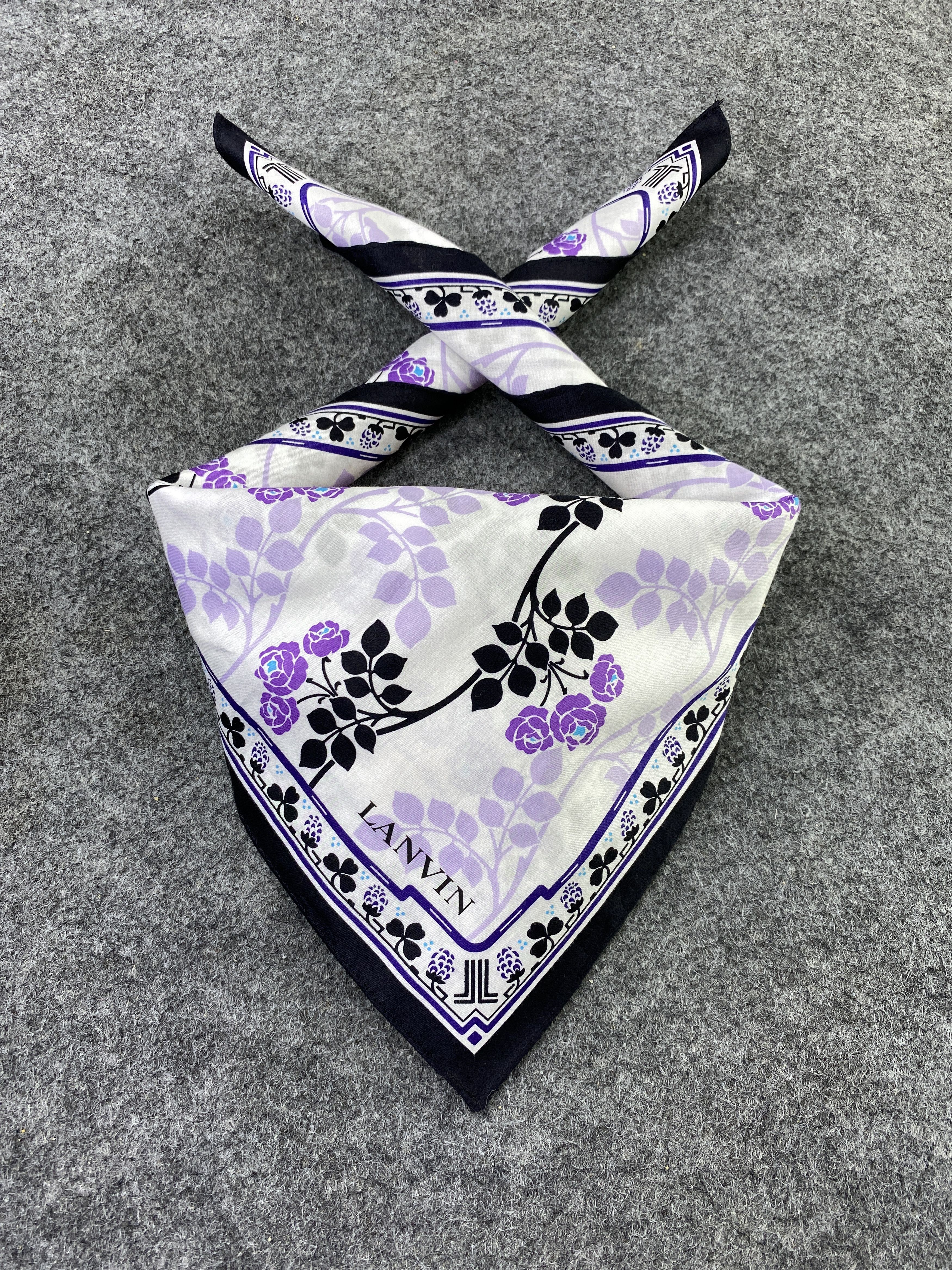 Lanvin × Vintage Lanvin Handkerchief / Bandana / Neckerchief / Headscarf-B215 Size ONE SIZE - 2 Thumbnail