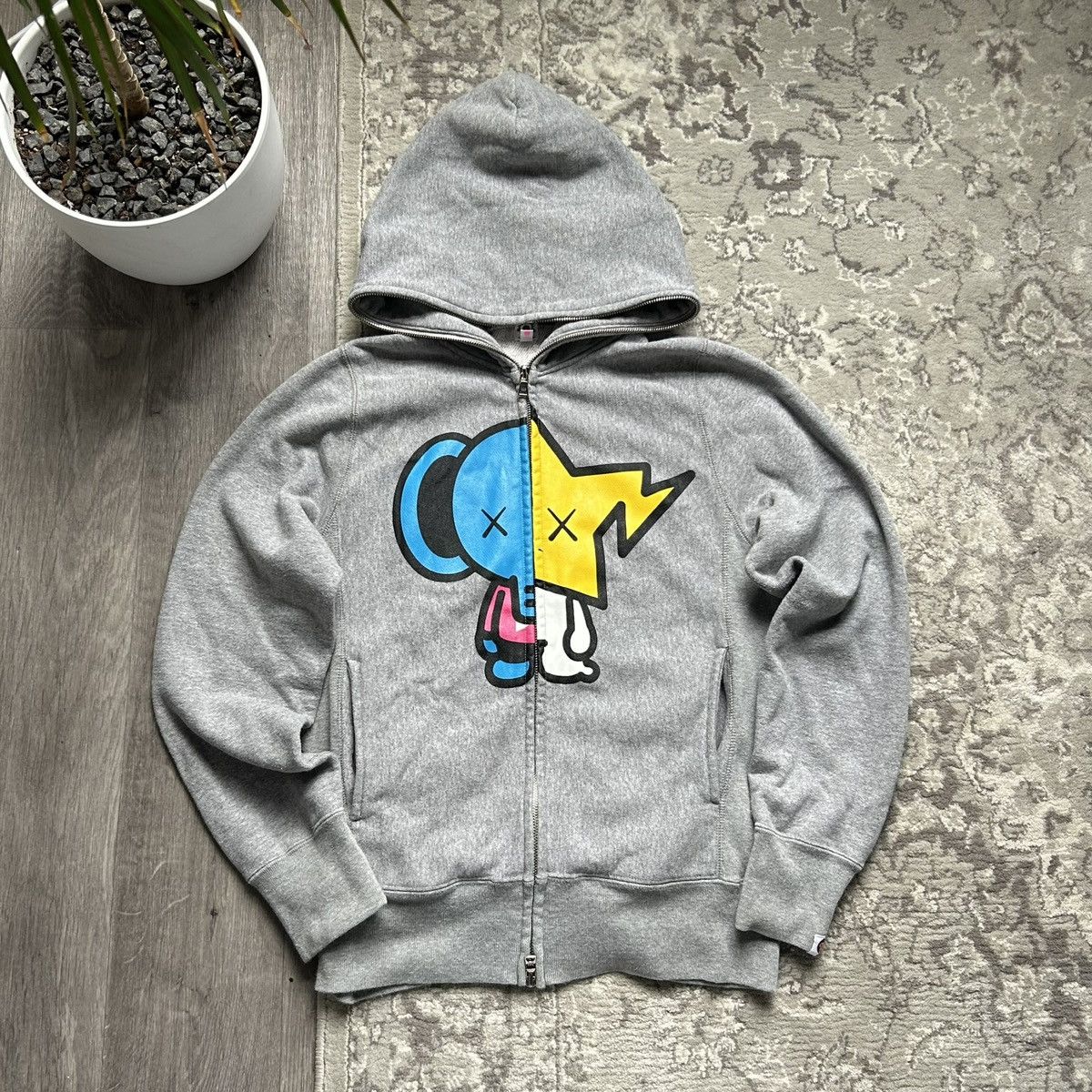 Bape × Kaws Bape x Kaws Full Zip Hoodie Size US S / EU 44-46 / 1 - 1 Thumbnail