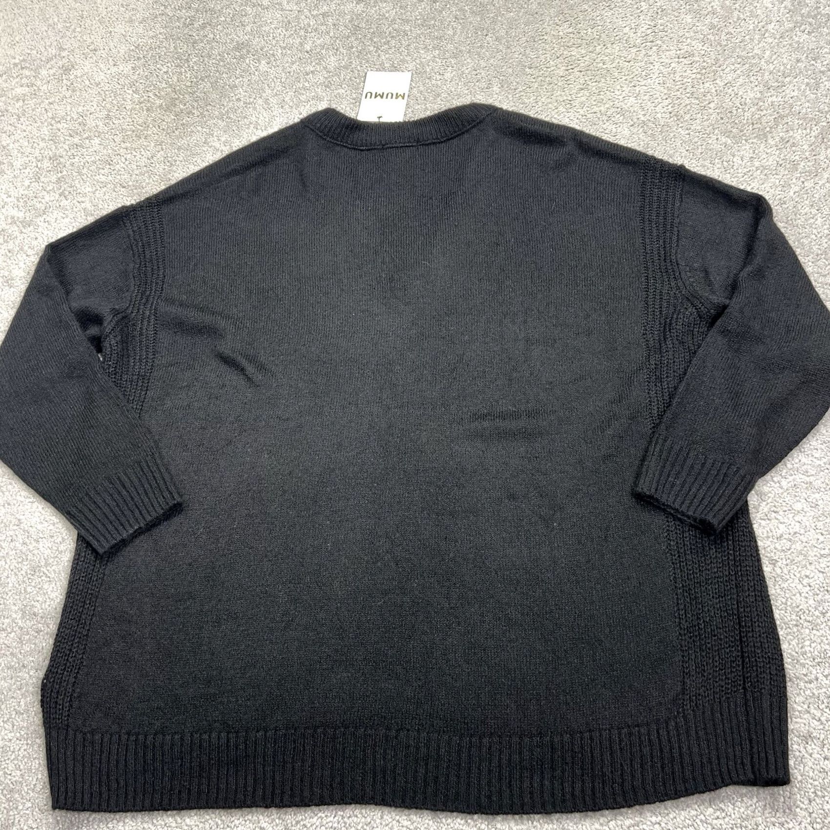 Show Me Your MuMu Show Me Your Mumu Sweater Women’s Small Black Ozzy Oversized V-Neck Pullover NWT Size S / US 4 / IT 40 - 5 Thumbnail