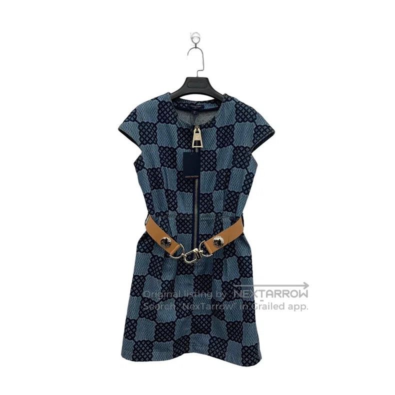 Louis Vuitton Louis Vuitton Old Flower Full Print Belted Dress Size XS / US 0-2 / IT 36-38 - 1 Thumbnail