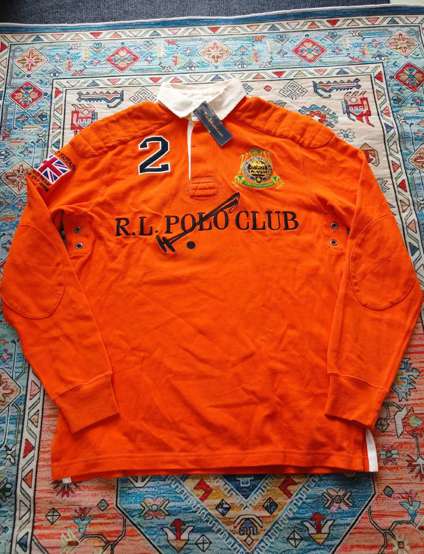 Polo Ralph Lauren Polo Ralph Lauren Club Long Sleeve Polo Size US S / EU 44-46 / 1 - 1 Thumbnail