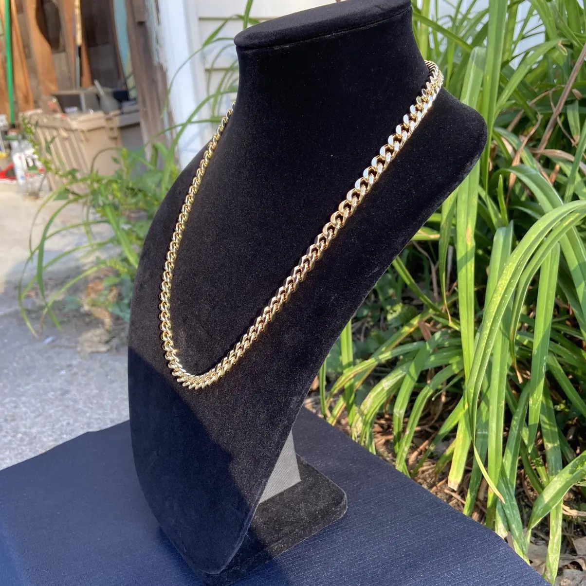 Jewelry Cuban Chain Necklace 60cm 7mm Size ONE SIZE - 3 Thumbnail