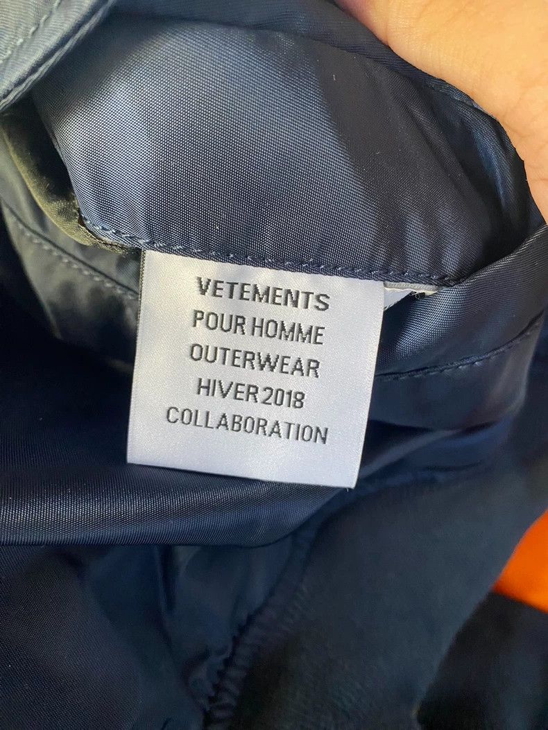 Vetements Vetements Bomber hooded cotton coat navy Size US S / EU 44-46 / 1 - 6 Thumbnail