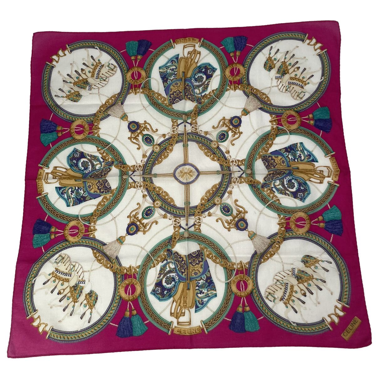 Celine Black Silk Scarf Size ONE SIZE - 1 Thumbnail