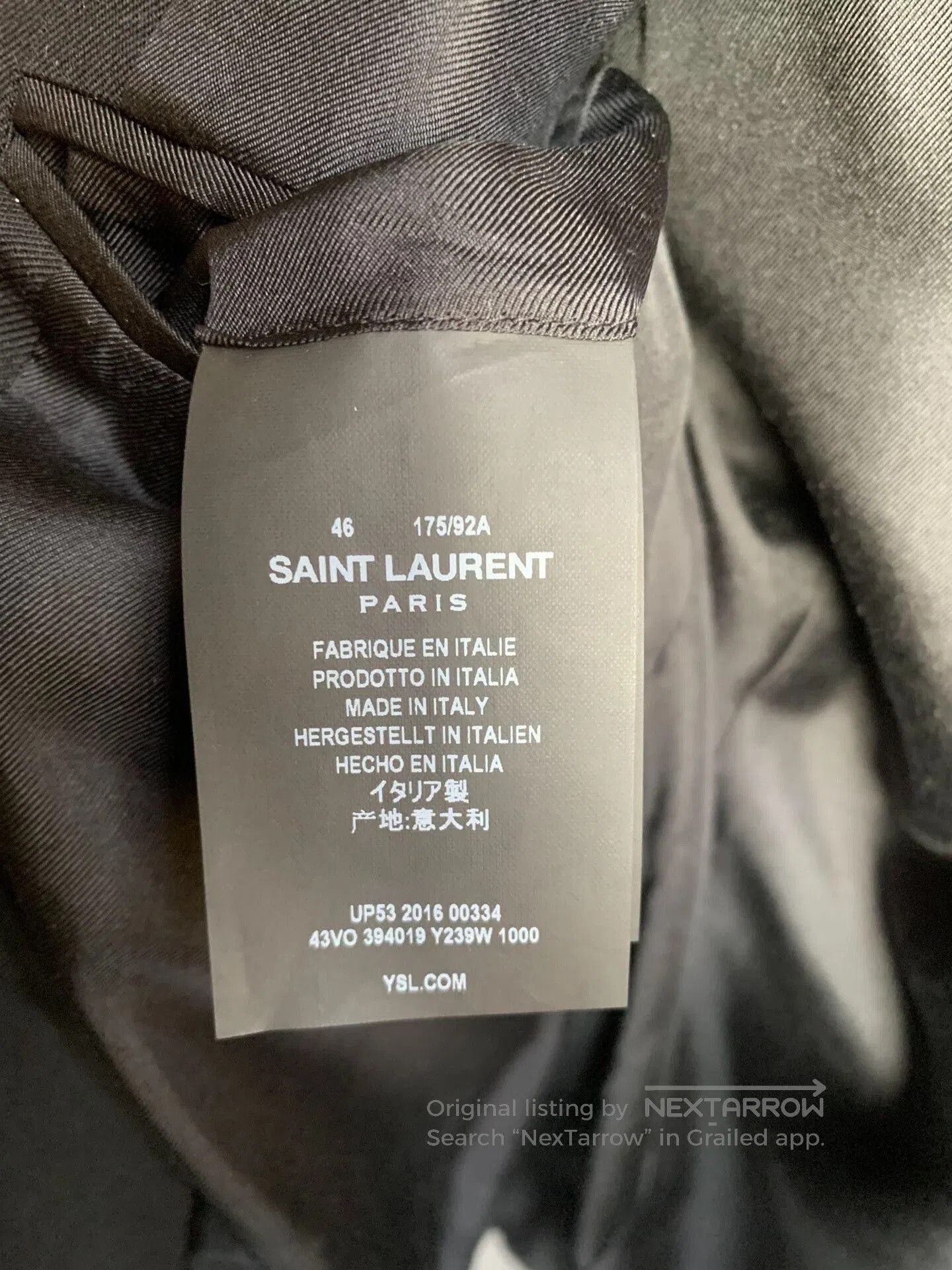 Saint Laurent Paris Saint Laurent Hedi 16FW Crystal Trim Blazer. Size US S / EU 44-46 / 1 - 6 Thumbnail