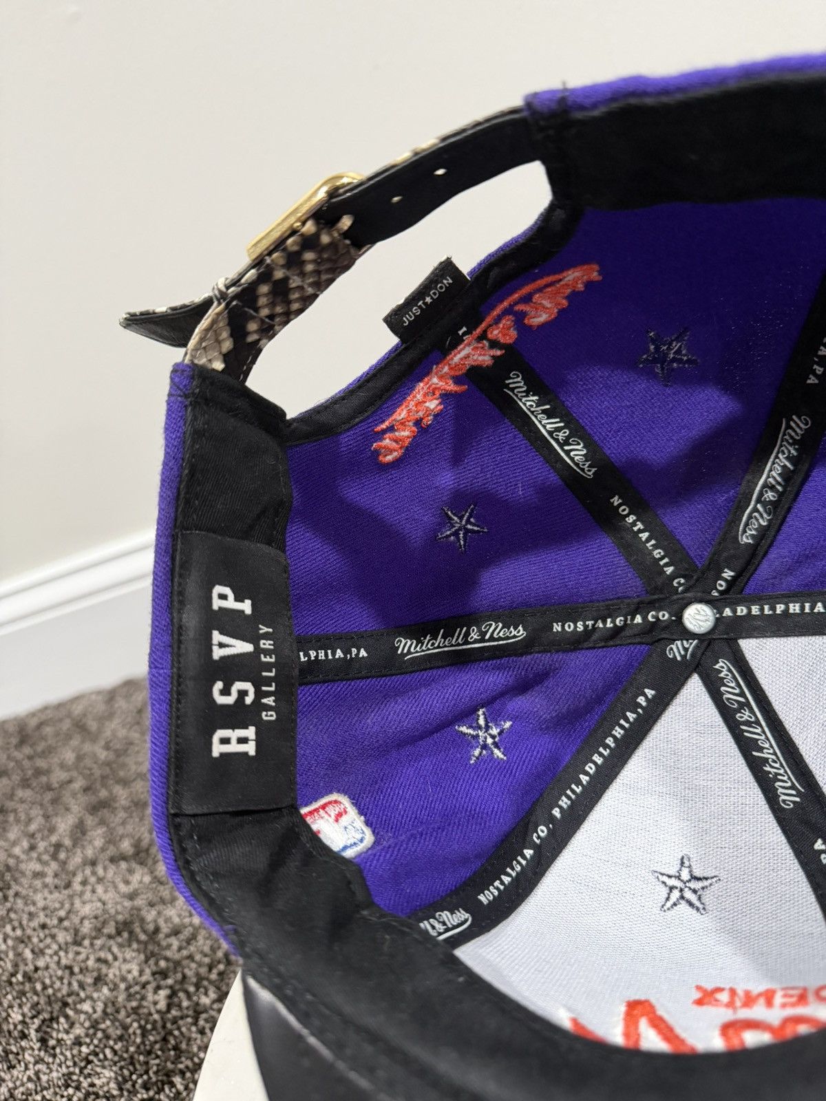 Just Don × Mitchell & Ness × Rsvp Gallery Just Don x Mitchell & Ness NBA Phoenix Suns Purple Hat Size ONE SIZE - 8 Thumbnail