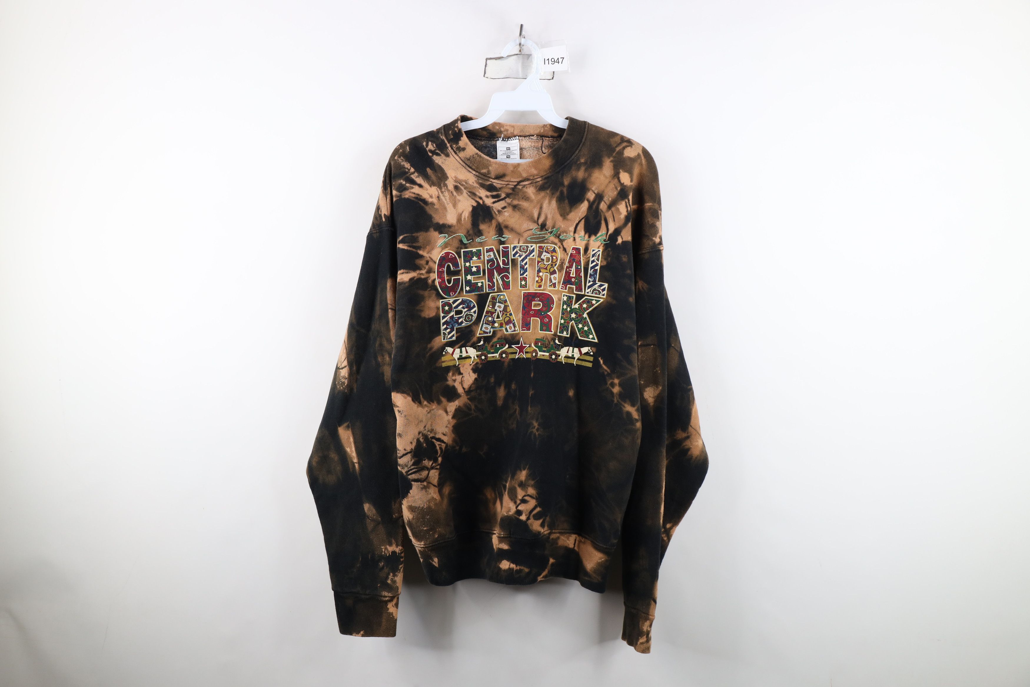 Vintage Vintage 90s Streetwear Wash New York Central Park Sweatshirt Size XL / US 12-14 / IT 48-50 - 1 Thumbnail