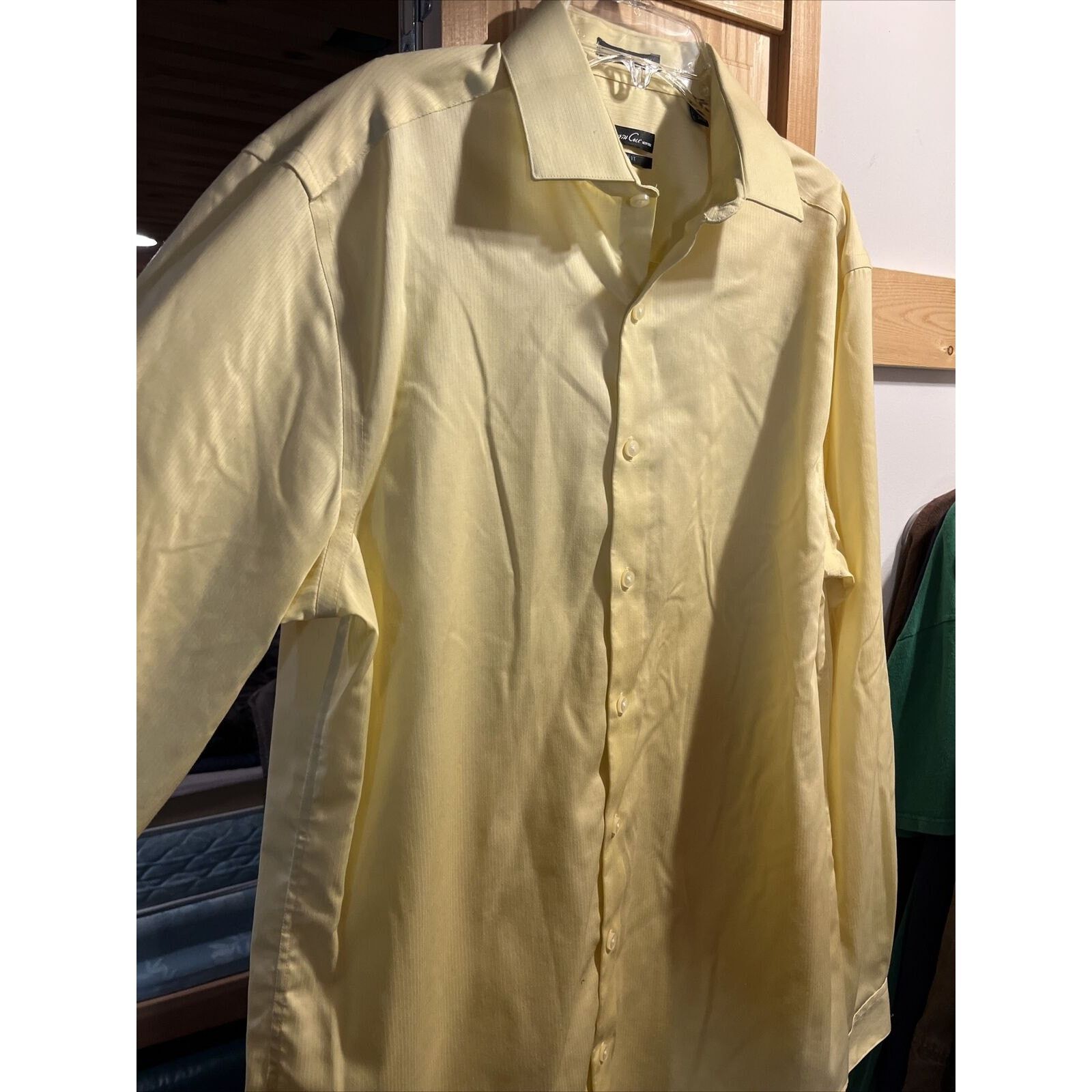 Kenneth Cole Kenneth Cole New York Men’s 15.5 34/35 Yellow Cotton Shirt Size US M / EU 48-50 / 2 - 5 Thumbnail