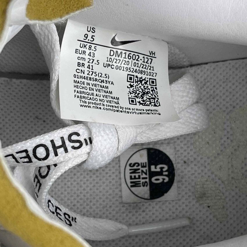 Nike × Off-White Nike Dunk Low x Off-White Lot 01 of 50 DM1602-127 White Rare Size US 9.5 / EU 42-43 - 8 Thumbnail