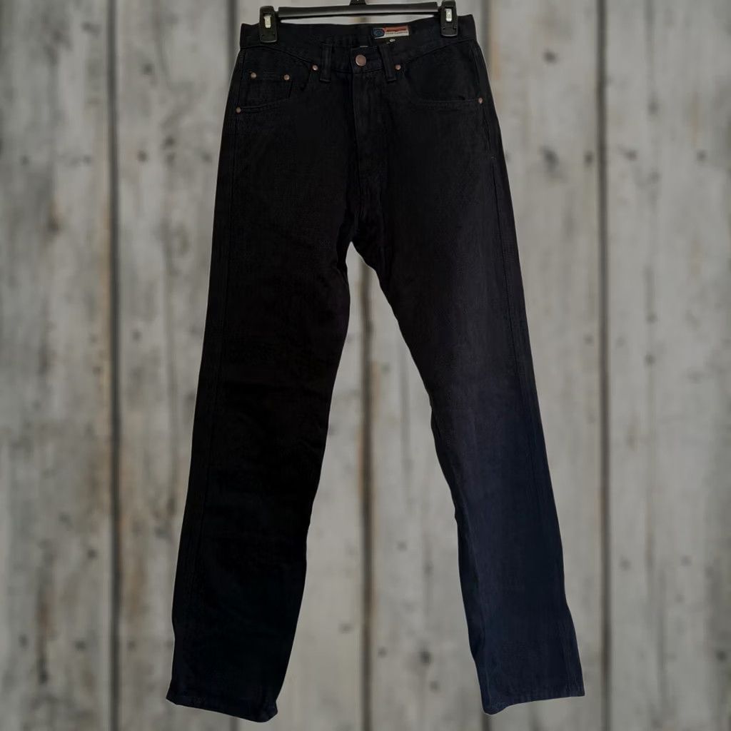 Vintage VINTAGE Mendocino Hemp Company Black High Waisted Dungarees Straight Denim Jeans 30" Women's Size 30" / US 8 / IT 44 - 1 Thumbnail